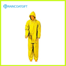 2PCS Amarelo PVC Poliéster Men Rainsuit (Rpp-034)